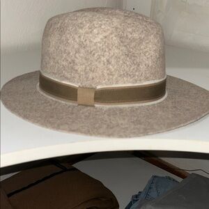 Hat Attack Beige Felt Hat with Tan Band